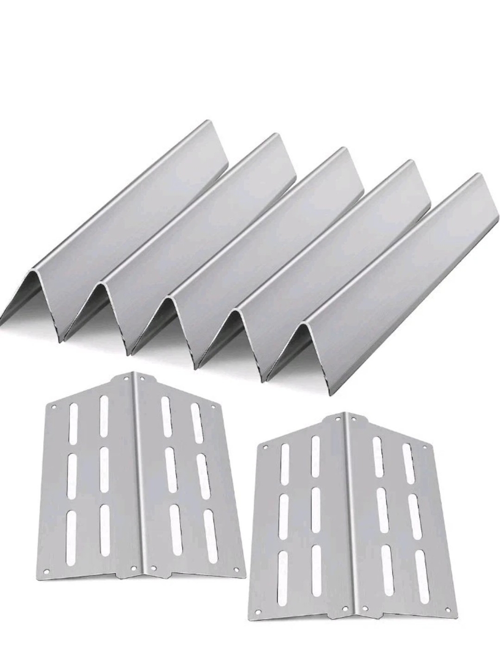 5x Flavorizer Bars+2x Heat Deflectors for Weber Genesis 300 Series E/S 310,320